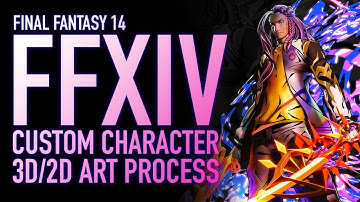 👾 FINAL FANTASY 14  (CUSTOM CHARACTER) // You build it once... // 3D/2D Art Process