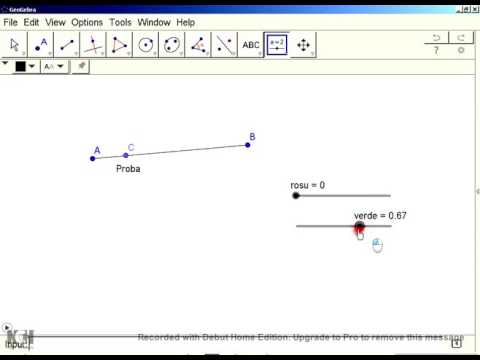 GeoGebra lectia 29. Text animat. Culori dinamice