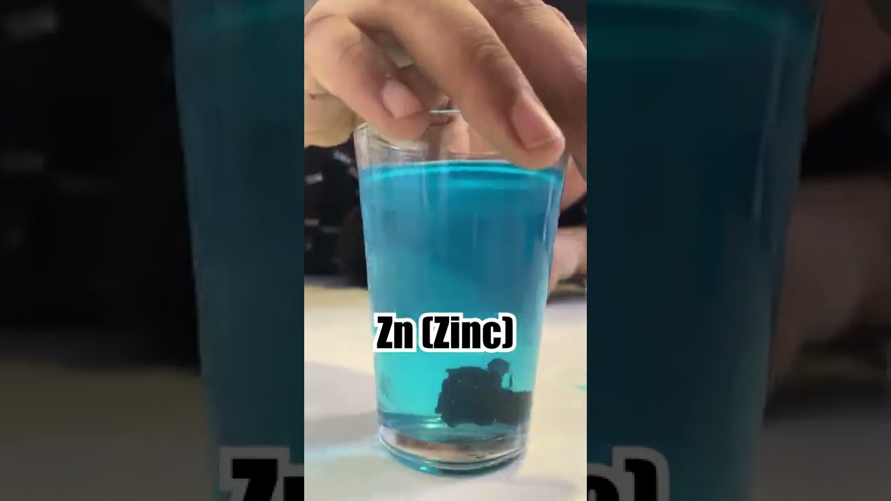 Copper Sulphate Vs Zinc Experiment Science Shorts