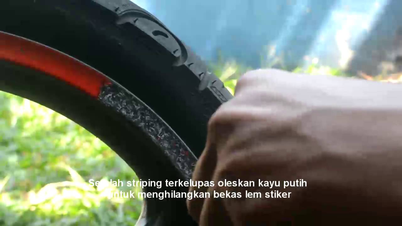 Cara Mudah Melepas Sticker Striping Pada Velg Motor YouTube