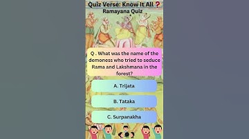 Ramayana Quiz #shorts #ytshorts #quiz #quizchallenge #quiztest #ram #hanuman #ramanyan #jaishreeram