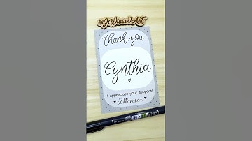 Cynthia #calligraphy #satisfying #lettering #moderncalligraphy #brushpens #namecalligraphy