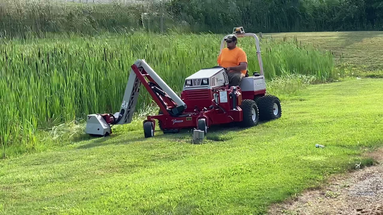 Ventrac 4500z with boom mower YouTube