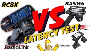 Radiolink RC8X VS Sanwa MT44, Flysky NB4 Latency Test or response test