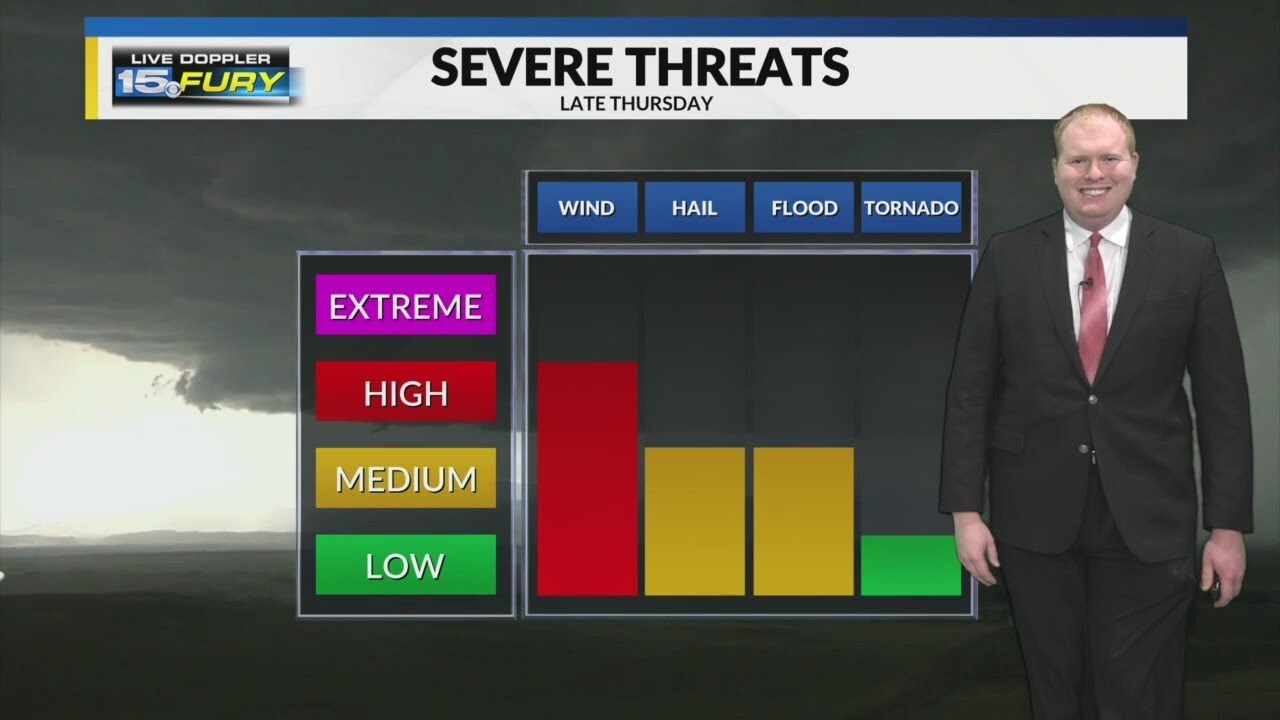 Hot with strong storms Thursday evening - YouTube