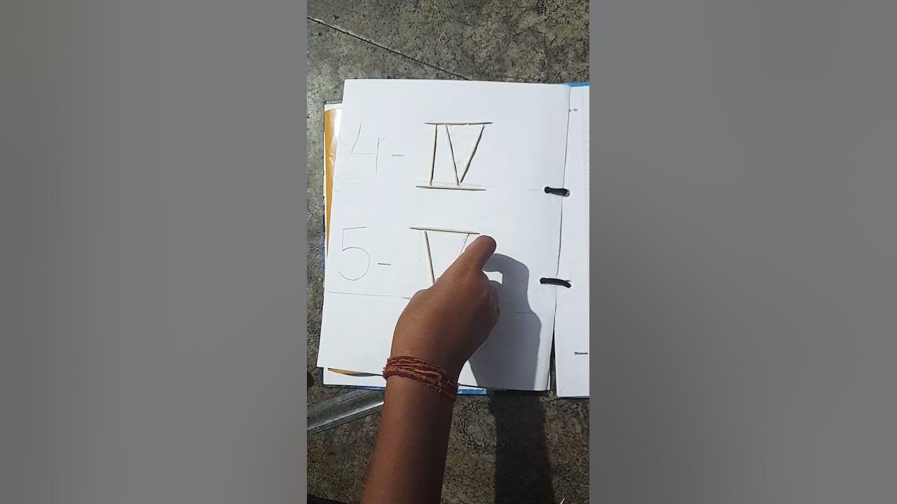 1 5 roman numbers with toothpick viralvideo youtube