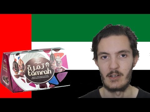 Eating Emirati Tamrah Chocolates 