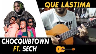 🎸Cómo Tocar QUE LÁSTIMA - ChocQuibTown, Sech 🔥 TOTORIAL GUITARRA (Acordes)