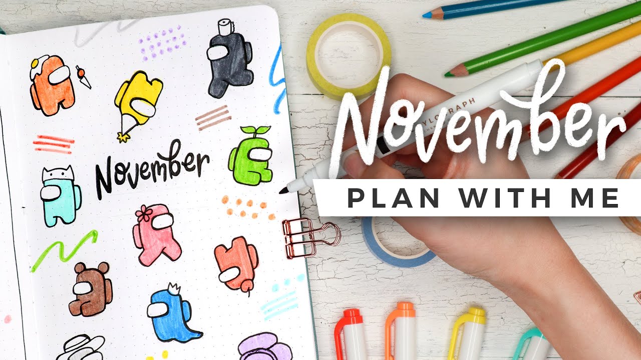 NEW November BULLET JOURNAL PLANNER Set Up - B5 BUJO using