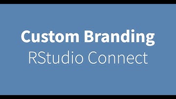 RStudio Connect Custom Branding Demo