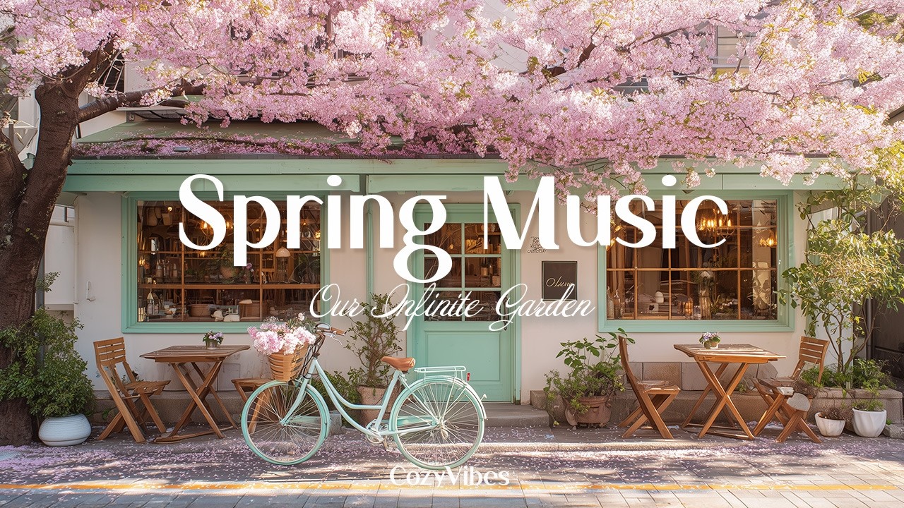 Beautiful Cherry Blossom Cafe Jazz 🌸 | Soft Spring Music for Stress Relief & Chill Moments