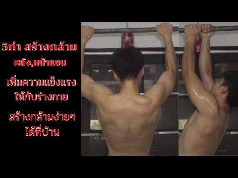 5 ท่า สร้างกล้ามหลัง ง่ายๆที่บ้าน ( ปีก, หลังบน, หลังล่าง, หน้าแขน ) - Tri Mekka