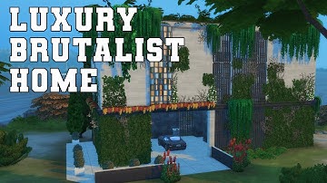 Luxury Brutalist Family Home (Sims 4 Speed Build)