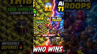 TH18 vs Goblin Town Hall 😱 | ALL MAX LEVEL TROOPS Attack Challenge | Clash of Clans #coc