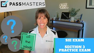SIE EXAM QUESTIONS that you MUST KNOW with Suzy Rhoades of PassMasters
