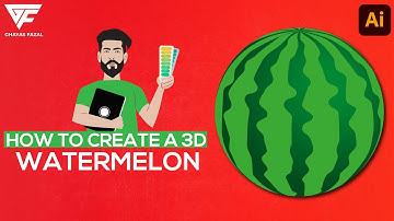 How to create a 3D Watermelon | Adobe Illustrator Tutorial