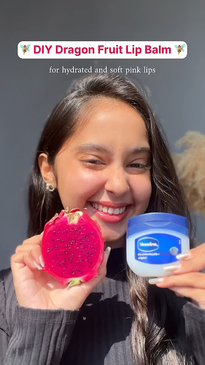 DIY dragon fruit lip balm for dry and pigmented lips 🫧💗 #ashortaday #skincare #homemade