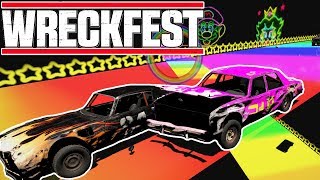 WRECKFEST MARIO KART RAINBOW ROAD! | Next Car Game Wreckfest Gameplay