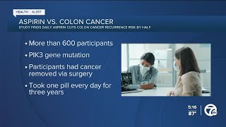 Daily aspirin in clinic trial cut recurrence risk of colon cancer by half