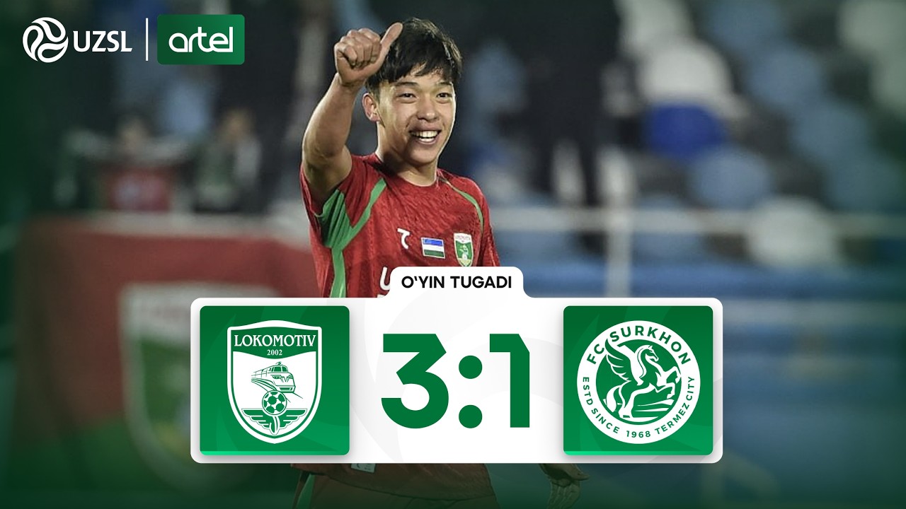 Superliga 1-tur. Lokomotiv - Surxon bahsida kiritilgan gollar va xavfli vaziyatlar (Highlights)
