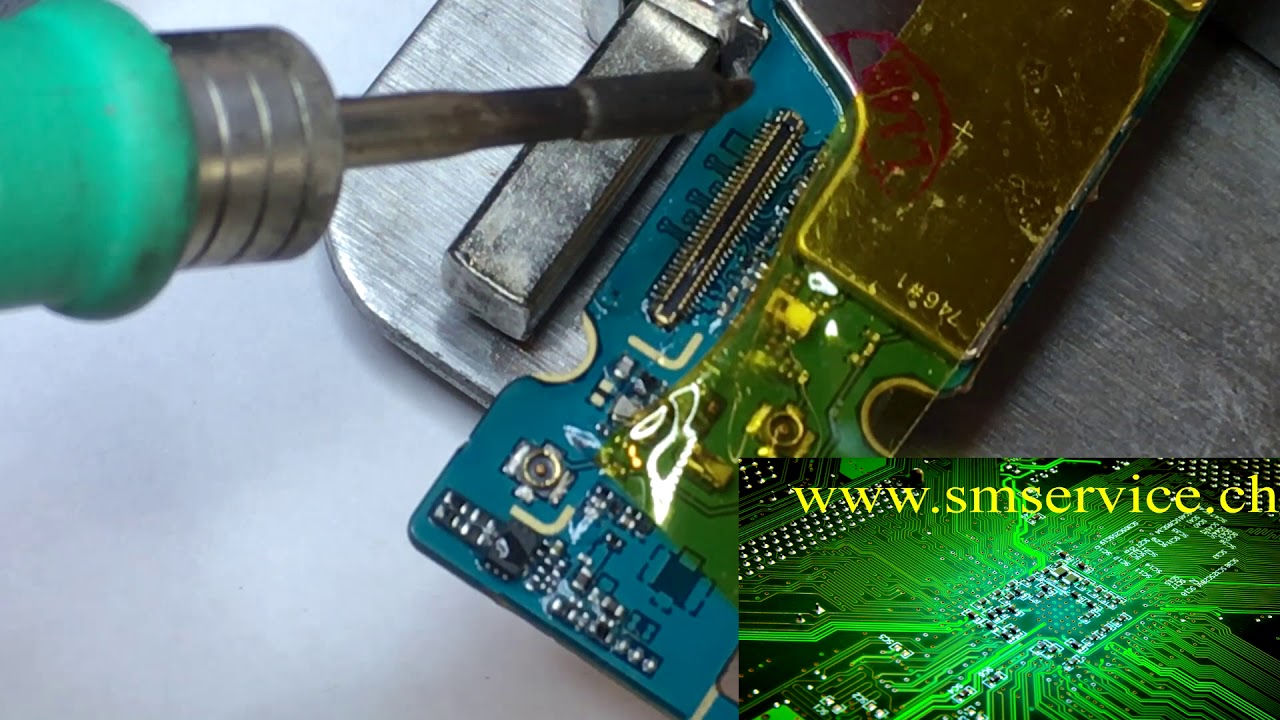 Samsung S8 LCD connector repair, Réparation FPC connecteur.