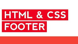 Build a Sleek Website Footer in Minutes (HTML & CSS Tutorial)