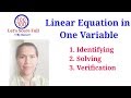 Linear Equation in one Variable Class 8 CBSE