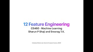 CS460 - 12 Feature Engineering