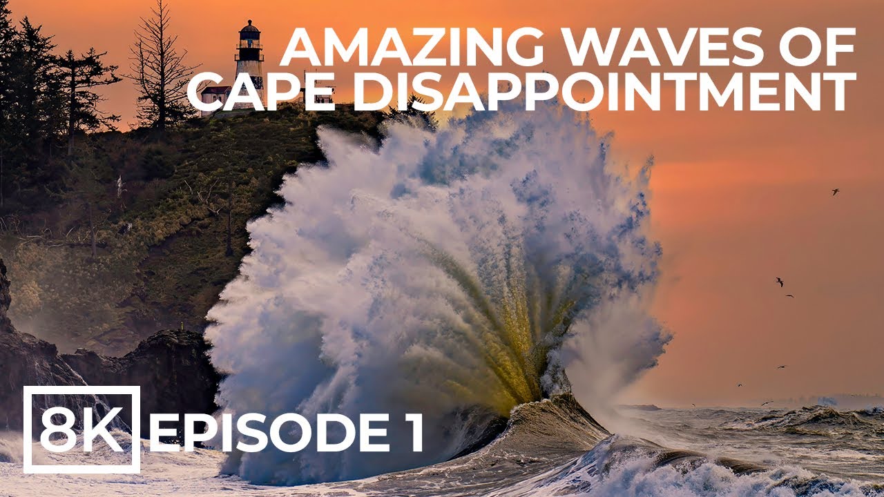 8K 60fps Amazing Huge Waves of Cape Disappointment - Ep 1 | Relaxing ...