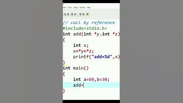 Call by reference in C Programing #shorts #youtubeshorts