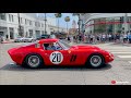 70 million ferrari 250 gto driving on the streets of beverly hills revs  downshift sound