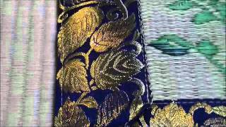 僧侶用座布団　　イグサ　極楽鳥花