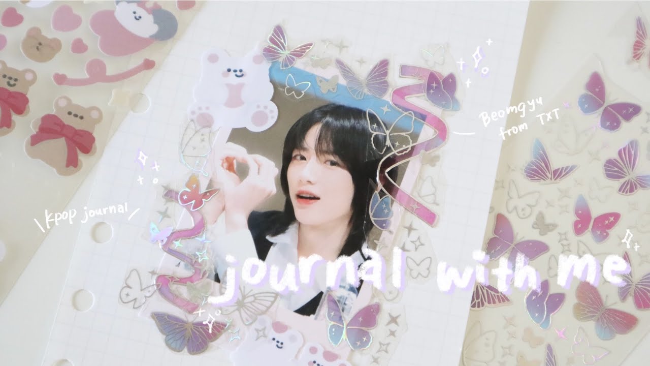 オタ活手帳】チェキ風写真でKPOPジャーナル🧸📖トレカデコ🤍TXT