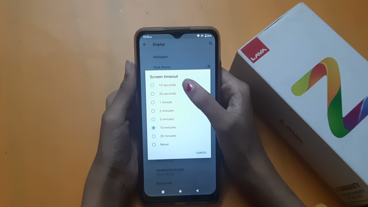 How to change screen timeout in lava Z2 | screen setting | screen timeout change kaise karen