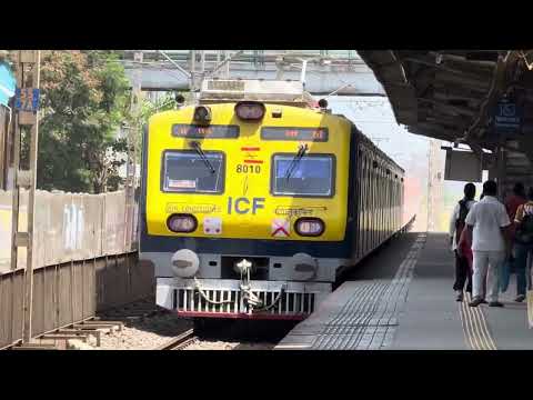 Rare Ratlam WAG 5 Hauling 5 Coach Local and Palace Queen Humsafar Crossing at Virar