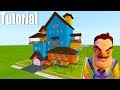 Minecraft Tutorial: How To Make The Hello Neighbour House Original "Alpha 1 Neighbour House"