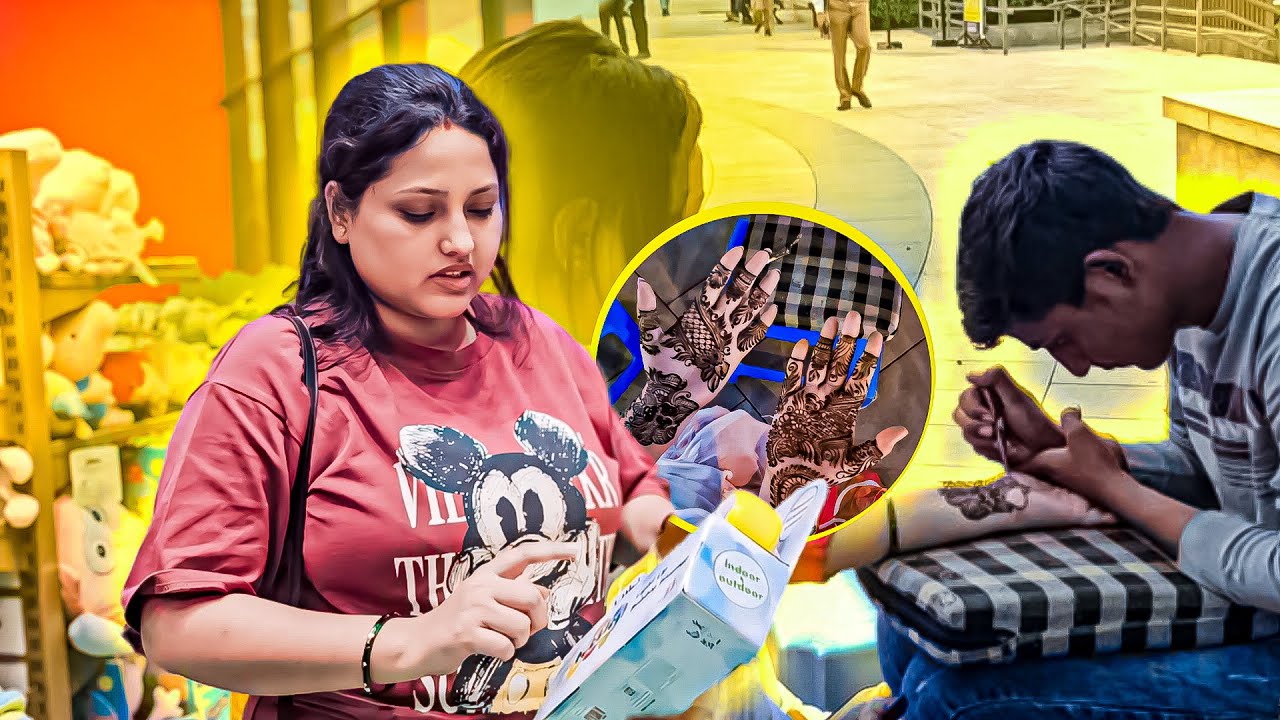 Finally कैसे मेरा Mood सही हुआ?? सावन  की मेंहदी 😃 Delhi Mall और उसका खाना 🙄🤔