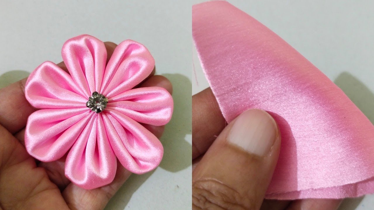 Diy:How to make fabric flower🌹Super Easy Flower Making | Diy Flower |Cloth Flower Making |Diy Flower