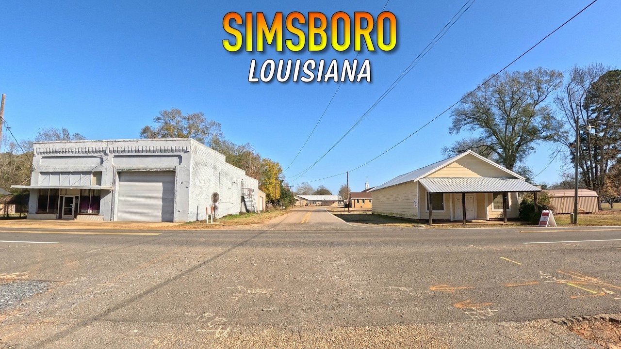 Simsboro Louisiana Driving Through