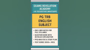 TN TRB PG ASSISTANT EXAM STUDY NOTES AND TEST SERIES