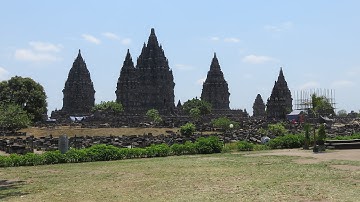 Inside Candi Prambanan, 9th centuary hindu temple,  cenral java, indonesia