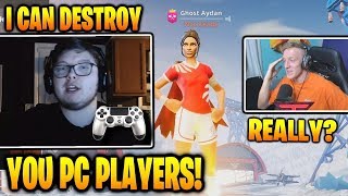 Aydan  ROASTS  Tfue + 8 Pro PC Players!   Cloakzy  FIRST  Time Using Controller On Fortnite