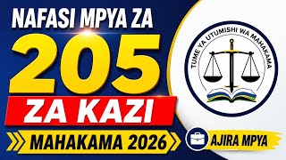 NAFASI 205 ZA KAZI TUME YA UTUMISHI WA MAHAKAMA 2026 | AJIRA MPYA SERIKALINI