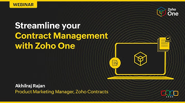 Streamline your contract management with Zoho One