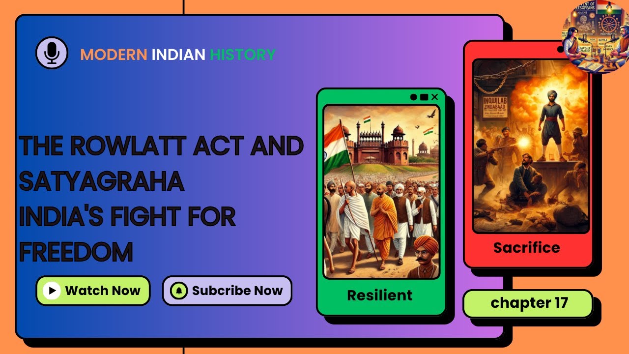 The Rowlatt Act and Satyagraha India's Fight for Freedom Chapter 17 ...