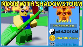 Noob With Full Team Of Shadowstorm Pets In Roblox Ninja Legends