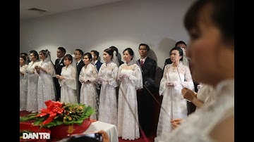 Xúc động Lễ cưới đặc biệt của 20 cặp đôi y bác sĩ trong Bệnh viện Quân y 175