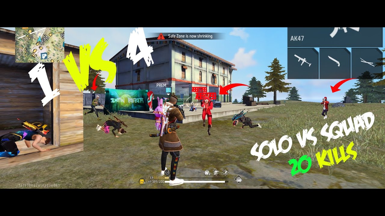 20 kills solo vs squad game chintu bhai - garena free fire 🔥 - YouTube