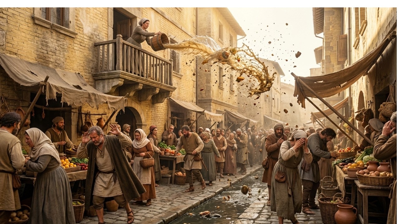 Italia 1400: Desechos por la ventana y sin baños – La vida en la Edad Media