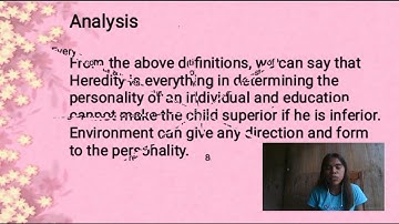 Interactive influence of heredity and environment on the development of children